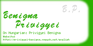 benigna privigyei business card